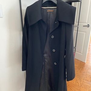 Black cashmere coat